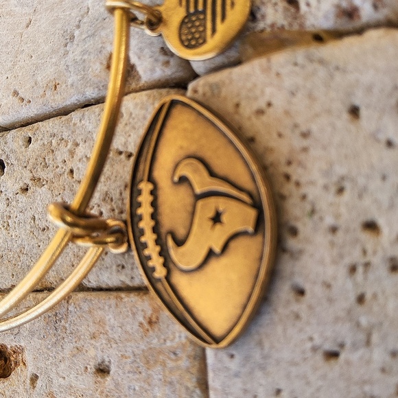Alex and Ani gold NFL Houston Texans bracelet with charms - Picture 4 of 5
